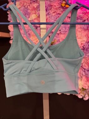 lululemon athletica Light Blue Strappy Crossback Sports Bra
